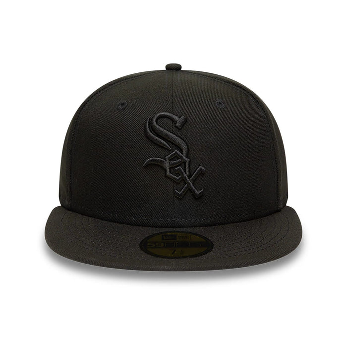 This is a Chicago White Sox MLB Black on Black 59FIFTY Fitted Cap 6