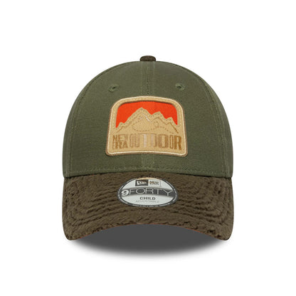 This is a  Child New Era Outdoor Green 9FORTY Adjustable Cap 2