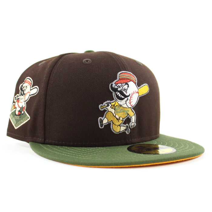 Cincinnati Reds 1953 All Star Game New Era 59Fifty Fitted Hat (Black Dark Olive Yellow Under Brim)