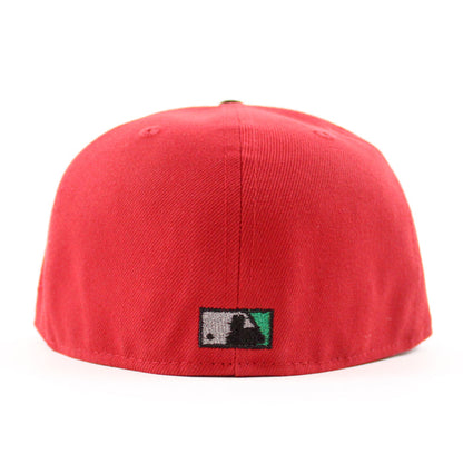 Cincinnati Reds 1970-2002 Stadium Patch New Era 59Fifty Fitted Hat (Glow in the Dark Red Black Gray Under Brim)