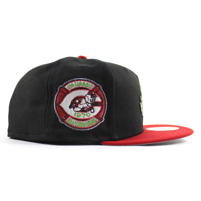 Cincinnati Reds 1970 All Star Game New Era 59Fifty Fitted Hat (Black Scarlet Red Gray Under Brim)