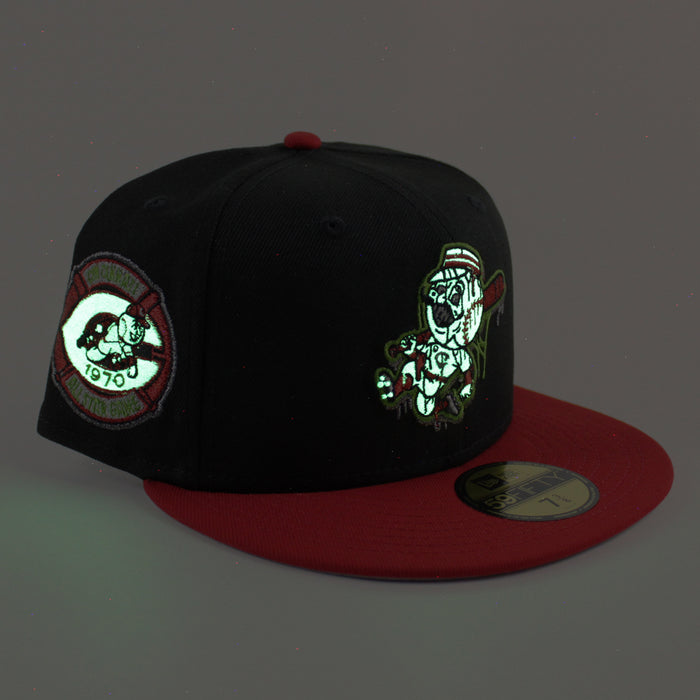 Cincinnati Reds 1970 All Star Game New Era 59Fifty Fitted Hat (Black Scarlet Red Gray Under Brim)