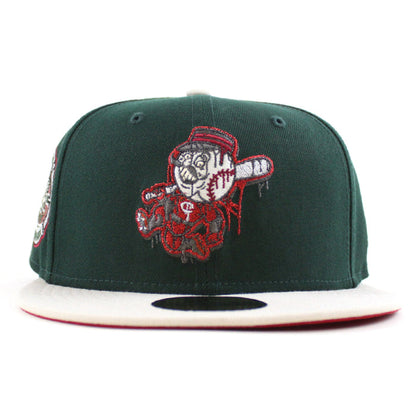 Cincinnati Reds 1970 All Star Game New Era 59Fifty Fitted Hat (Drip logo Dark Green Stone Red Under Brim)