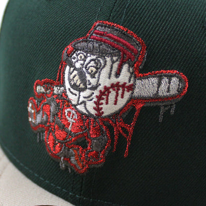 Cincinnati Reds 1970 All Star Game New Era 59Fifty Fitted Hat (Drip logo Dark Green Stone Red Under Brim)