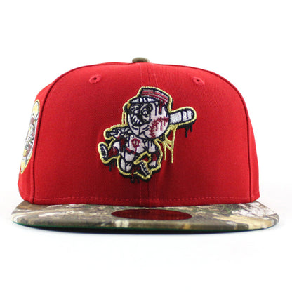 Cincinnati Reds 1970 All Star Game New Era 59Fifty Fitted Hat (Scarlet Red RealTree Camo Green Under Brim)