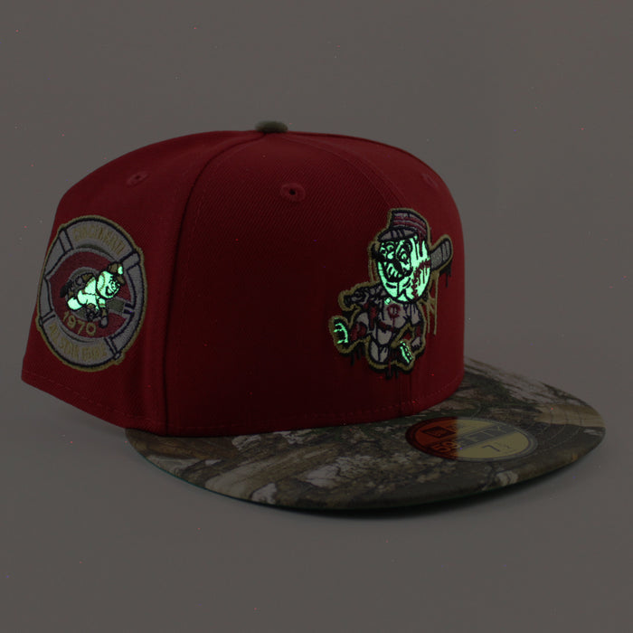 Cincinnati Reds 1970 All Star Game New Era 59Fifty Fitted Hat (Scarlet Red RealTree Camo Green Under Brim)