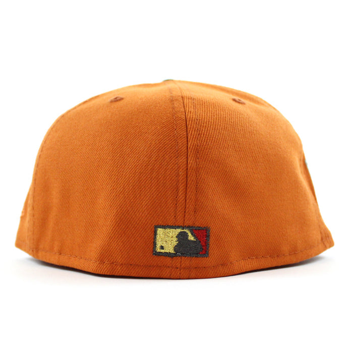 Cincinnati Reds 1975 Big Red Machine New Era 59Fifty Fitted Hat (Flight Orange Black Gray Under Brim)