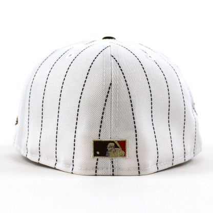 Cincinnati Reds 2003 INAUGURAL SEASON New Era 59Fifty Fitted Hat (PINSTRIPE BROWN PINOT Under Brim)