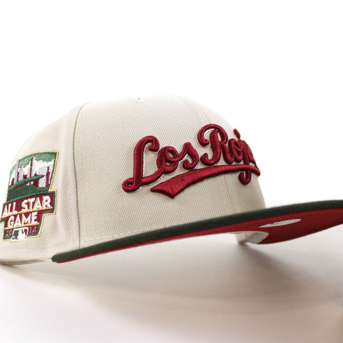Cincinnati Reds 2014 All Star Game New Era 59Fifty Fitted Hat (Stone SeaWeed Green Pinot Red Under Brim)