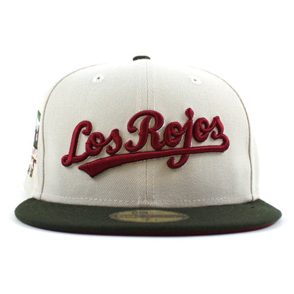Cincinnati Reds 2014 All Star Game New Era 59Fifty Fitted Hat (Stone SeaWeed Green Pinot Red Under Brim)