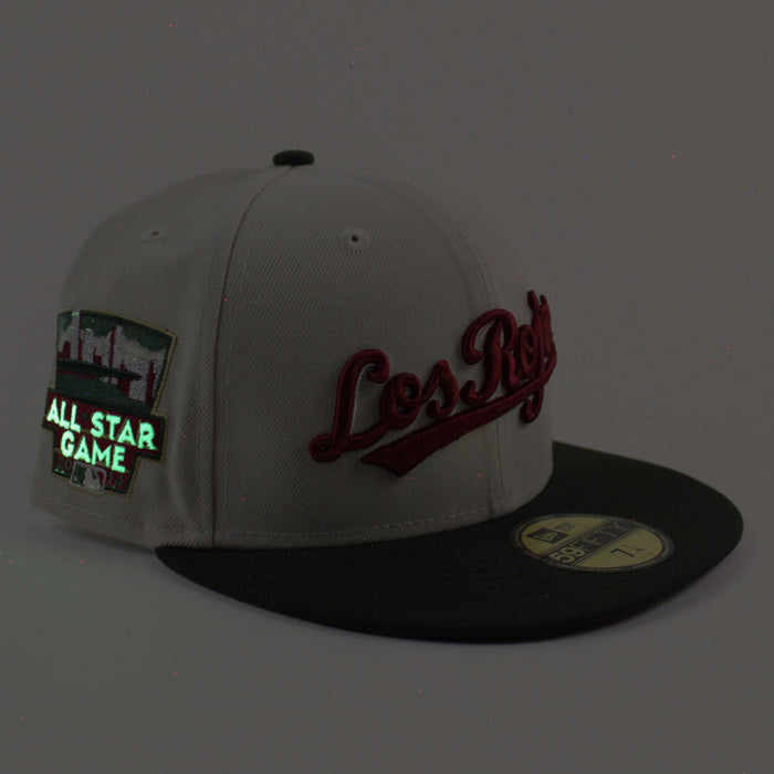 Cincinnati Reds 2014 All Star Game New Era 59Fifty Fitted Hat (Stone SeaWeed Green Pinot Red Under Brim)