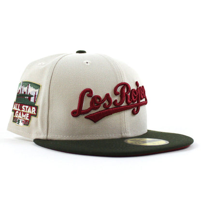 Cincinnati Reds 2014 All Star Game New Era 59Fifty Fitted Hat (Stone SeaWeed Green Pinot Red Under Brim)