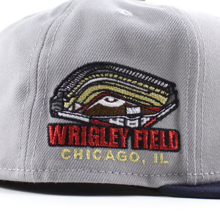 Clark the Cub Mascot Chicago Cubs Wringly field New Era 59Fifty Fitted Hat (Gray Navy Green Under Brim)
