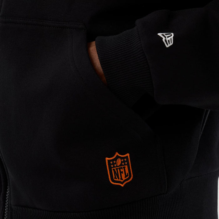 The Male model is wearing Cleveland Browns NFL International Series Games Black Full Zip Hoodie 6