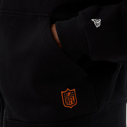 The Male model is wearing Cleveland Browns NFL International Series Games Black Full Zip Hoodie 6