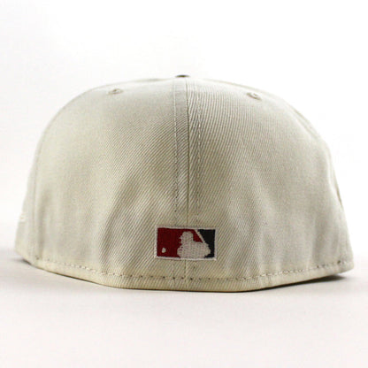 Cleveland Indians 100 Seasons New Era 59Fifty Fitted Hat (Chrome White Black Green Under Brim)