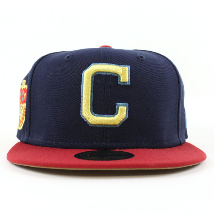 Cleveland Indians 1981 All Star Game New Era 59Fifty Fitted Hat (OCEANSIDE BLUE PINOT RED KHAKI Under Brim)