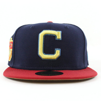 Cleveland Indians 1981 All Star Game New Era 59Fifty Fitted Hat (OCEANSIDE BLUE PINOT RED KHAKI Under Brim)
