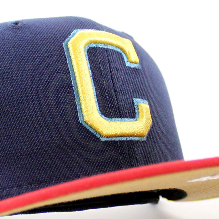 Cleveland Indians 1981 All Star Game New Era 59Fifty Fitted Hat (OCEANSIDE BLUE PINOT RED KHAKI Under Brim)