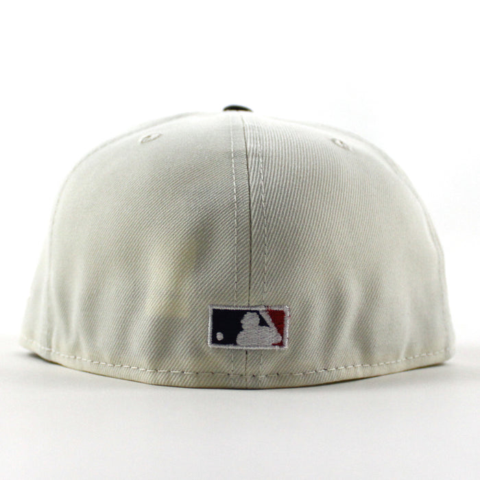 Cleveland Indians DeathNote Indians Patch New Era 59Fifty Fitted Hat (Chrome White Navy Gray Under Brim)