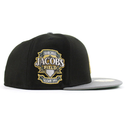 Cleveland Indians Jacobs Field New Era 59Fifty Fitted Hat (Black, Misty Morning Green Under Brim)