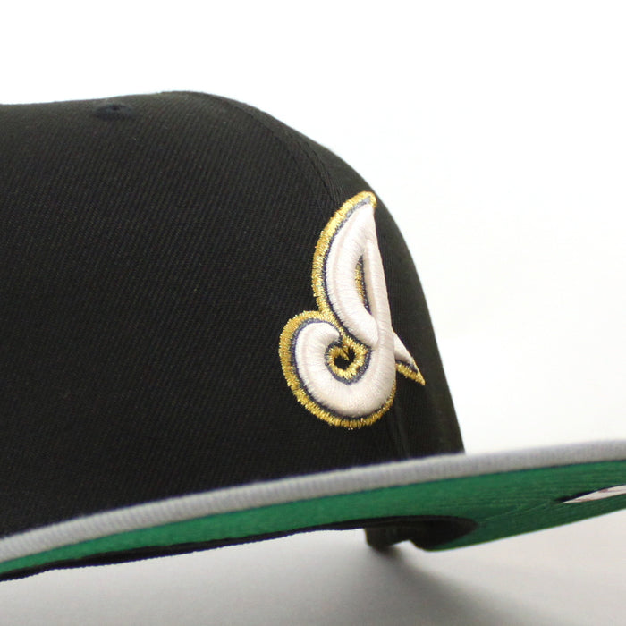 Cleveland Indians Jacobs Field New Era 59Fifty Fitted Hat (Black, Misty Morning Green Under Brim)