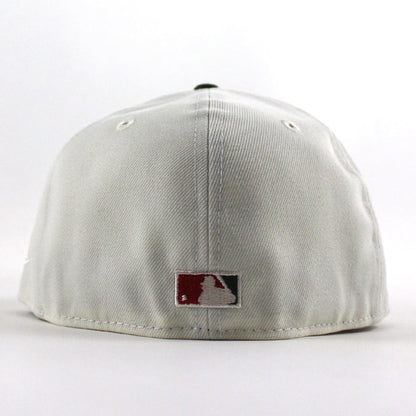 Cleveland Indians Jacobs Field New Era 59Fifty Fitted Hat (Chrome White Cilantro Green Gray Under Brim)