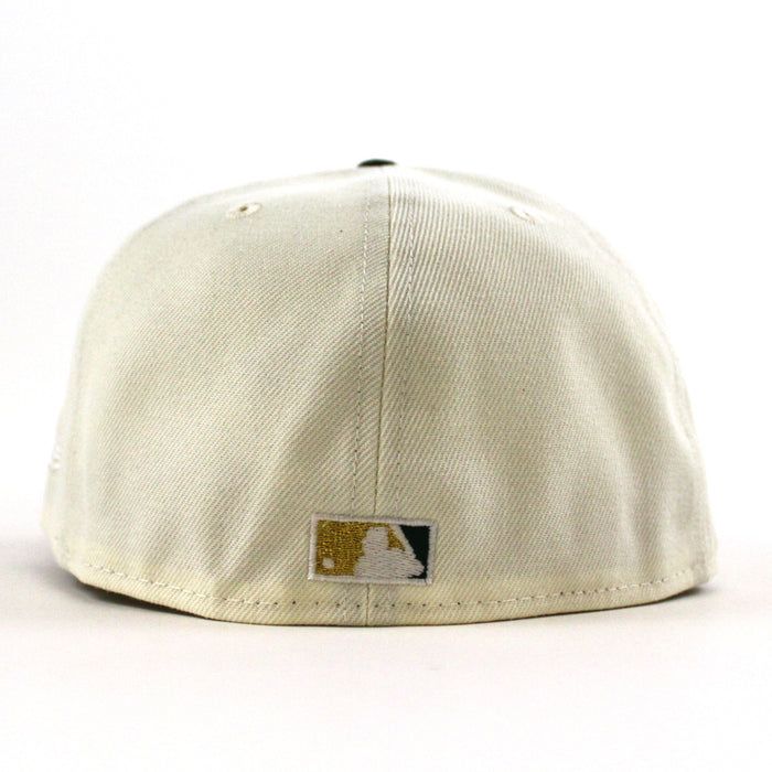 Cleveland Indians Jacobs Field New Era 59Fifty Fitted Hat (Chrome White, Cilantro Green Gray Under Brim)