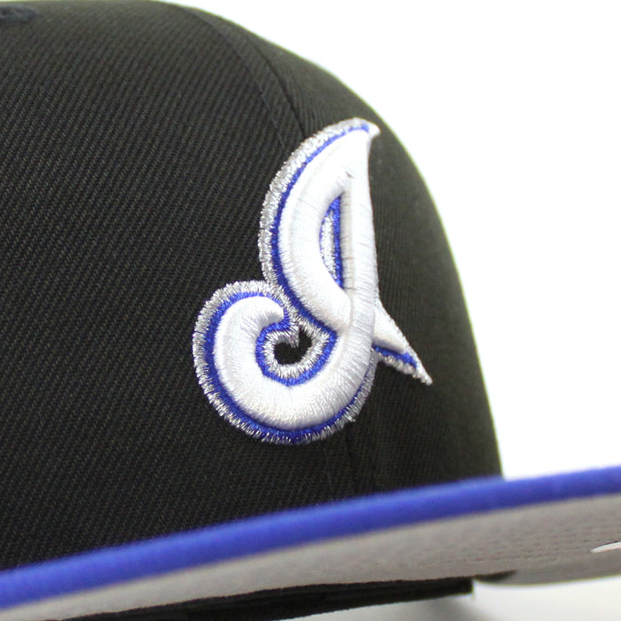 Cleveland Indians Jacobs Field New Era 59Fifty Fitted Hat (Irvington 2.0 Black Blue Gray Under Brim)