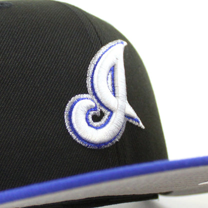 Cleveland Indians Jacobs Field New Era 59Fifty Fitted Hat (Irvington 2.0 Black Blue Gray Under Brim)