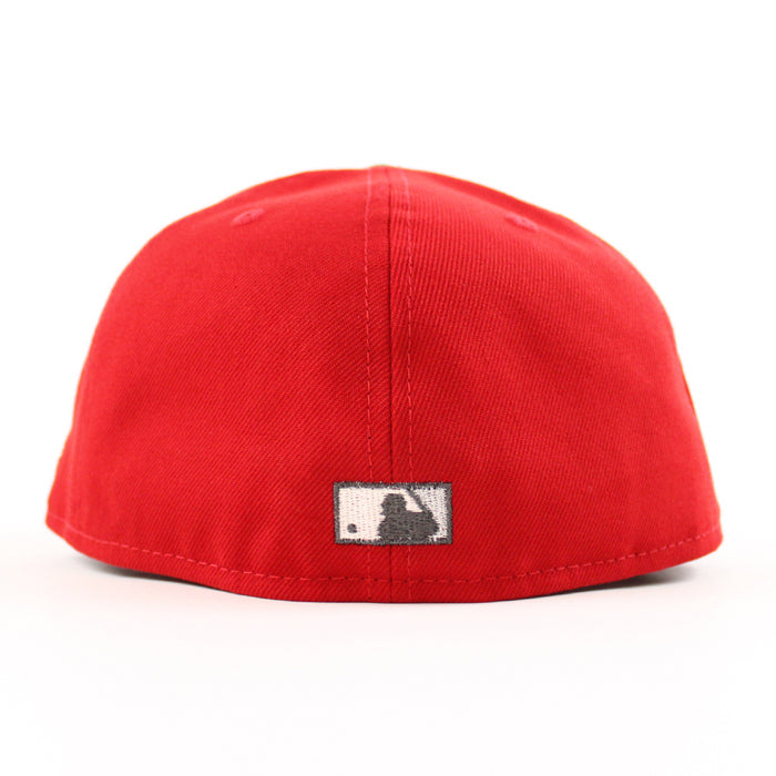 Cleveland Indians Jacobs Field New Era 59Fifty Fitted Hat (Scarlet Red RealTree Gray Under Brim)