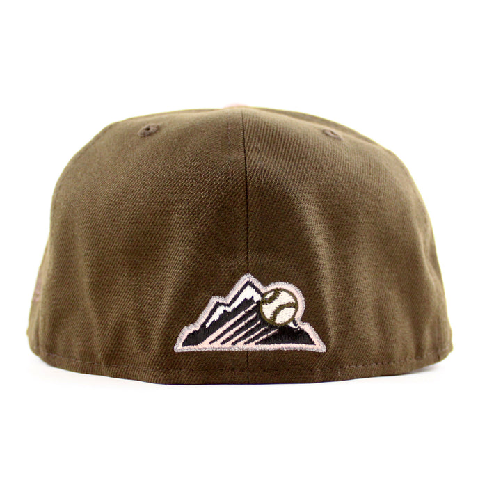 Colorado Rockies 20th Anniversary New Era 59Fifty Fitted Hat (Walnut Rouge Pink Gray Under Brim)