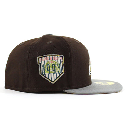 Colorado Rockies EST 1993 New Era 59Fifty Fitted Hat (Glow in the Dark BurntWood Misty Morning Metalic Gold Under Brim)