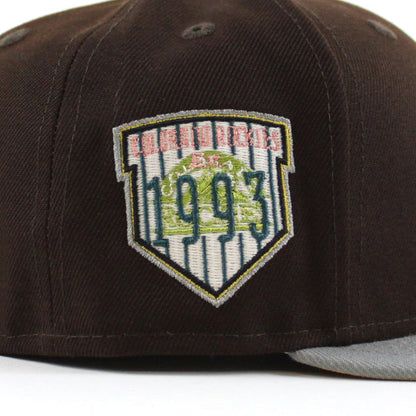 Colorado Rockies EST 1993 New Era 59Fifty Fitted Hat (Glow in the Dark BurntWood Misty Morning Metalic Gold Under Brim)