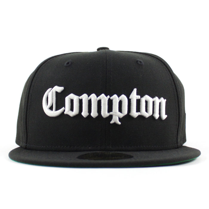 Compton New Era 59fifty Fitted Hat (Black Green Under Brim)