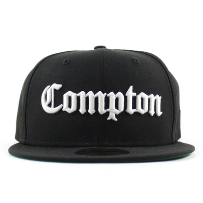 Compton New Era 59fifty Fitted Hat (Black Green Under Brim)