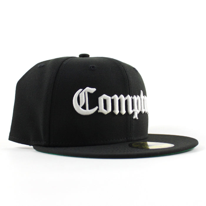 Compton New Era 59fifty Fitted Hat (Black Green Under Brim)