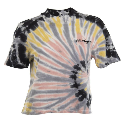 Croptop Mock Neck Tee Vintage Multicolor Hurley