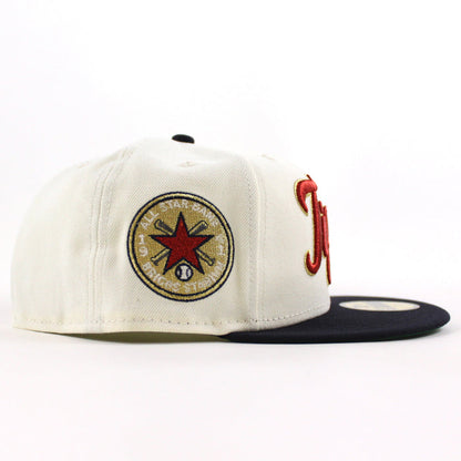 Detroit Tigers 1941 All Star Game Briggs Stadium New Era 59Fifty Fitted Hat (Chrome White Navy Green Under Brim)
