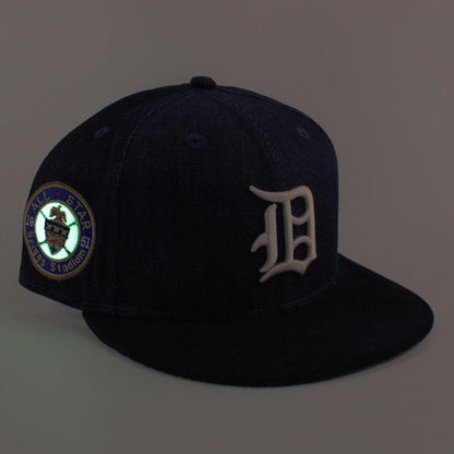 Detroit Tigers 1951 All Star Game New Era 59Fifty Fitted Hat (Navy Denim Dark Navy Corduroy Green Under Brim)