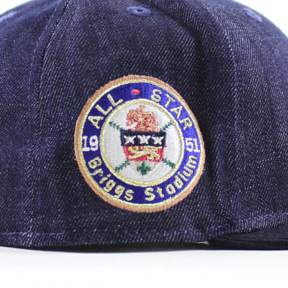 Detroit Tigers 1951 All Star Game New Era 59Fifty Fitted Hat (Navy Denim Dark Navy Corduroy Green Under Brim)