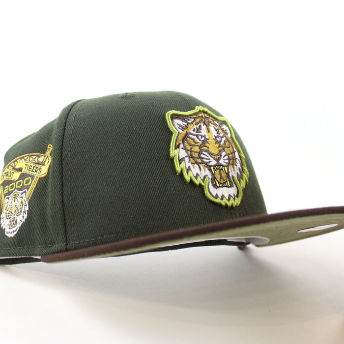 Detroit Tigers 2000 TIGER STADIUM New Era 59Fifty Fitted Hat (Seaweed Burnt Barkwood Green Under Brim)