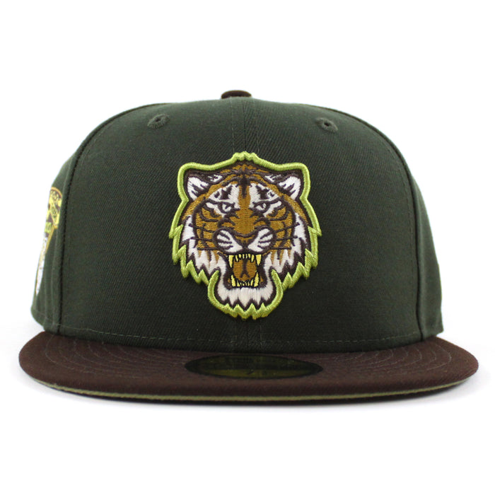 Detroit Tigers 2000 TIGER STADIUM New Era 59Fifty Fitted Hat (Seaweed Burnt Barkwood Green Under Brim)