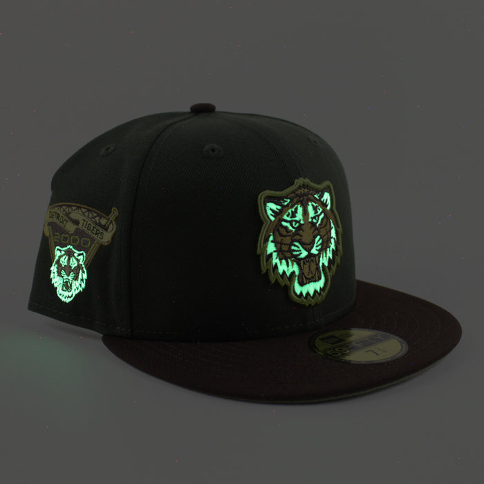 Detroit Tigers 2000 TIGER STADIUM New Era 59Fifty Fitted Hat (Seaweed Burnt Barkwood Green Under Brim)