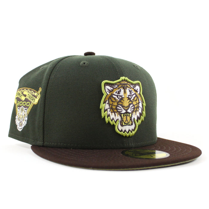 Detroit Tigers 2000 TIGER STADIUM New Era 59Fifty Fitted Hat (Seaweed Burnt Barkwood Green Under Brim)