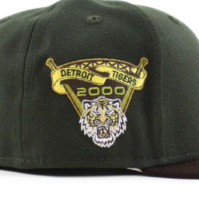 Detroit Tigers 2000 TIGER STADIUM New Era 59Fifty Fitted Hat (Seaweed Burnt Barkwood Green Under Brim)
