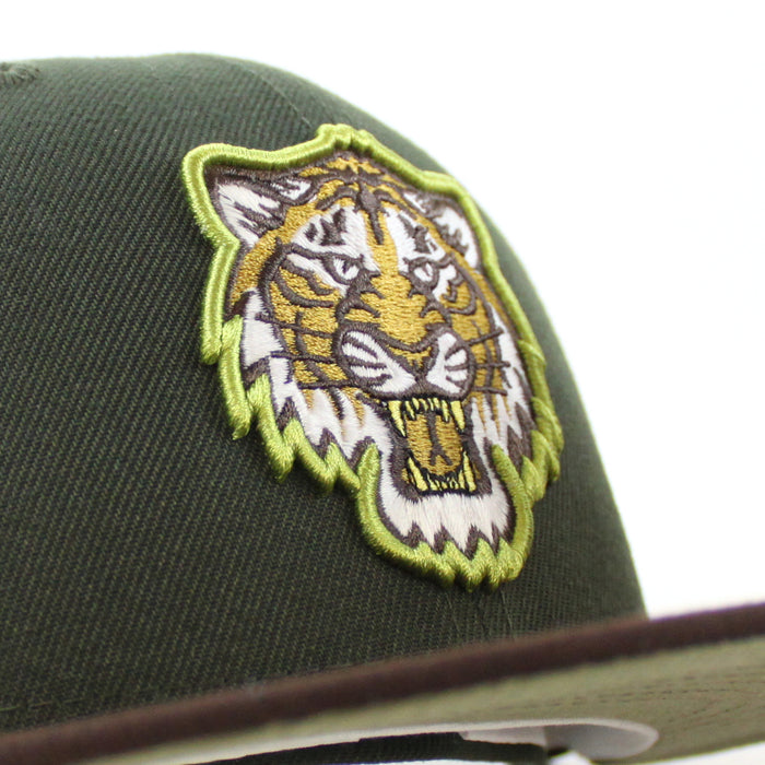 Detroit Tigers 2000 TIGER STADIUM New Era 59Fifty Fitted Hat (Seaweed Burnt Barkwood Green Under Brim)