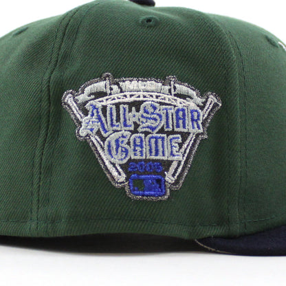 Detroit Tigers 2005 All Star Game New Era 59Fifty Fitted Hat (Cilantro Navy Gray Under Brim)