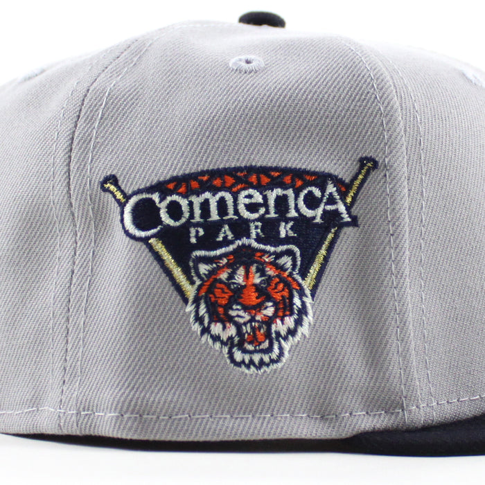 Detroit Tigers Mascot Comrica Park New Era 59Fifty Fitted Hat (Gray Navy Green Under Brim)