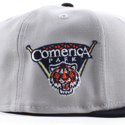 Detroit Tigers Mascot Comrica Park New Era 59Fifty Fitted Hat (Gray Navy Green Under Brim)
